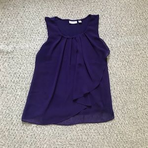 Purple ruffle blouse